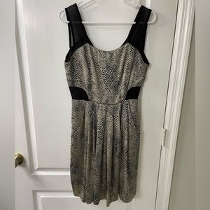 Ark & Co. Tan & Black Dress w/ Pockets, Sheer Shoulder Straps -excellent prelove